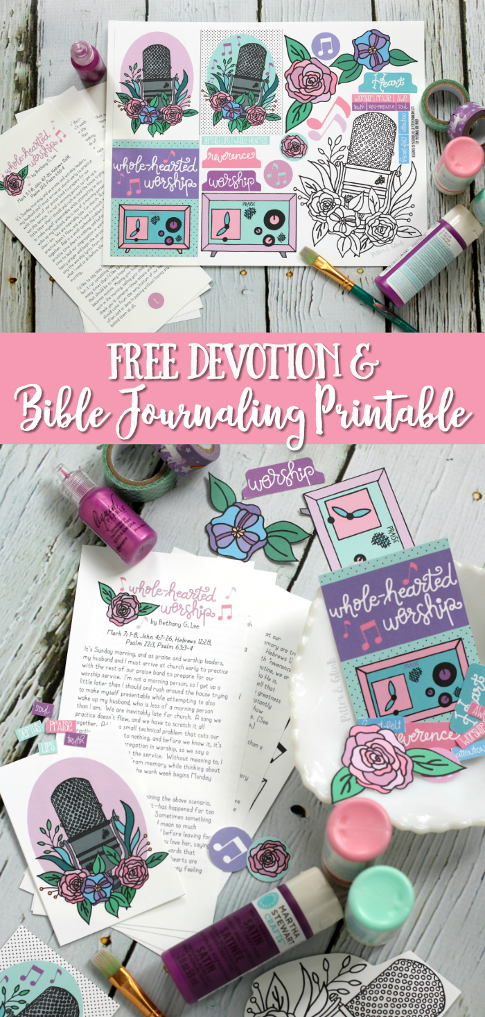 PitterAndGlink: Free Worship Devotion + Bible Journaling Printable